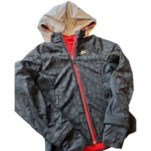 Nike Girl's Ultimate Flash Reflective Hooded Jacket back pink Biking VISIBILITY